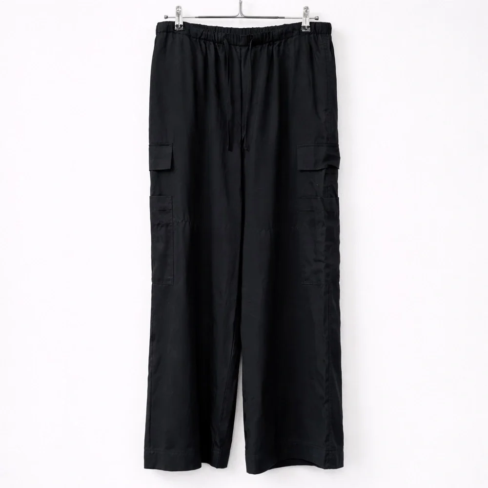 Z SUPPLY Black Wide Leg Pants Medium Cargo Travel Pants Elastic Waist Tencel NWT - Picture 2 of 8